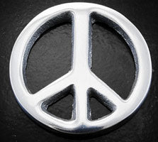 2.375" Aluminum Peace Symbol Pendant, each