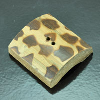 38x36mm Carved Fancy Bamboo Button, pk/6