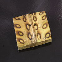 38x36mm Leopard Bamboo Button, pk/6