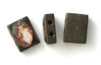 12x15mm Rectangular Wooden Rosary Beads, Pediatrician, pack of 6