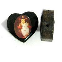 17X19mm Oval Wooden Rosary Beads, Doctor of Babies, pack of 6