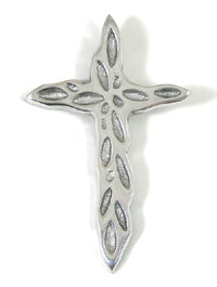 3.8 inch Silver Cross Designer Pendant, each