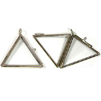 2in Equi Triangle, Silver- Our Glass Frame Pendant pk/6