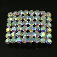 35x31mm Silver-n-Crystal AB, Pendant/Slide ea