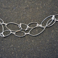 36 inch Silver Chain Necklace, w/lobster clasp, ea