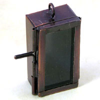 1x1.75in Rectangle Shadow Box Pendant-Locket, antique copper, pack of 2