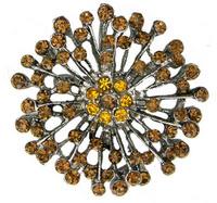 Smoked Topaz Brooch