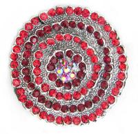45mm Brooch/Pendant, Light Siam/Dark Siam,- EA