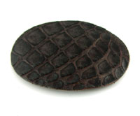 Chocolate Brown Ant-Eater Skin Leather Oval Insert for Belt Buckles, Pk/2