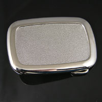 Rectangle Buckle Base, Silver, 1 each