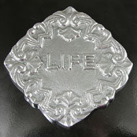 6x6in Aluminum -Life- Plaque, ea