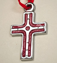 4.75in Aluminum Cross with Cord, Chili, EA