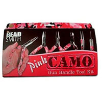 6-Piece Beadsmiths Pink Camouflage Pistol Grip Tool Kit ea