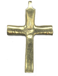 62x40mm Gold Finish Metal Cross Pendant, each