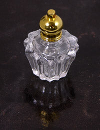 Fancy Glass Mini Perfume Bottle w/drilled cap