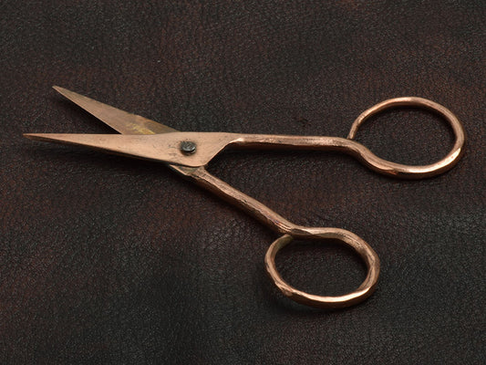 Scissors, Solid copper vintage design, round handle, each