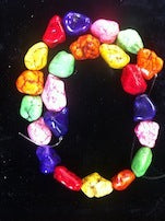 Multi-Color (stabilized) Nugget Beads, 16in strand
