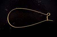 Gold Finish Large Kidney Wire, pack of 12
