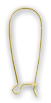 Gold Finish Medium Kidney Wire, Sold by Dozen
