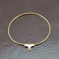 40mm Bead Hoop Ear-wires, gold, pk/12