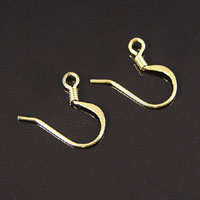 18mm Gold Earring Flat Fish Hooks, pk/12