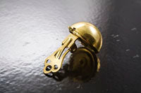 17mm Ear-clip Balls w/Loop, Gold finsh, pk/12