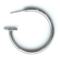 33mm Silver Finish Metal Hoop Earring, Sold by Dozen