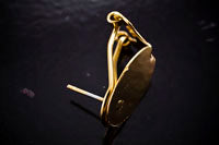 15x11mm Fingernail Earclip, goldtone, pk/12