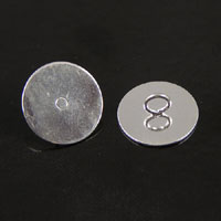 12mm Button Shank Bail, 3mm bail, Silver, pack of 12