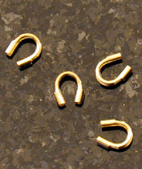 Goldtone Wire Protector/ Wire Guardians-Cable and Stringing Thimble, pk/12