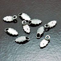 Bail 6mm x 13mm Silver Leaf Bail, Glue-On, pk/12