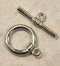 18mm Classic Silver Metal Toggle Clasp(T-Clasp) pkg/2