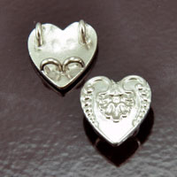 18x20mm Silver Watch Connector, Ornate Heart pk/12