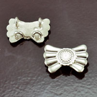 24x17mm Silver Bow Watch Connector,pk/12