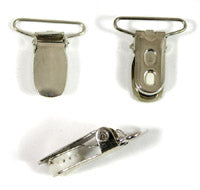 32mm x 15mm Silver Sweater Clip Cloak Clasp Finding, pack of 12