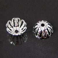 10mm Bead Cap, Silver, pk/12