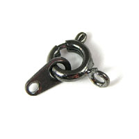 6mm Spring Ring Clasp with Tab, pkg/12