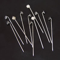 2.25in Stick Pin w/6mm Pad, Silver, pk/12