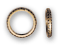 Antique Gold Finish Fancy Edge Jump Ring, pk/12