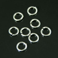 6mm Jump Rings, 1mm thick, Silver, 1 oz per pack