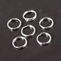 9mm Silver Split Rings, pkg/36