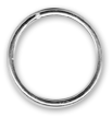 32mm Silver Split Rings/Key Ring, pkg/12