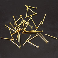 1/2in Head Pins w/2mm Head, Gold Finish, oz