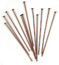 2" Copper(Antiqued) Head Pin, 21 Guage pk/12