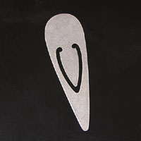 2.75x0.75" Classic Silver Finish Metal Bookmark. 6ea