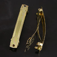 80mm(3.1in) Gold French Style Auto-Lock Barrette, pkg/12