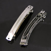 95mm(3.75in) Silver French Style Auto-Lock Barrette pkg/12