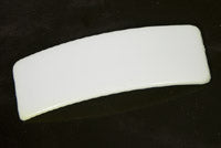 4.25in White Lucite, Rectangle Barrette Base, pk/12