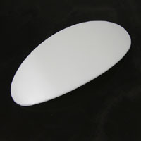 4.25in White Lucite, Oval Barrette Base, pk/12