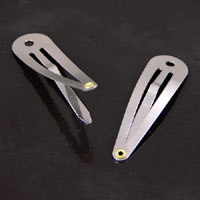 39mm(1.54in) Silver Metal Snap Hair Clips, pkg/12